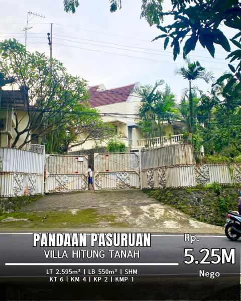 Dijual Villa Hitung Tanah Pandaan